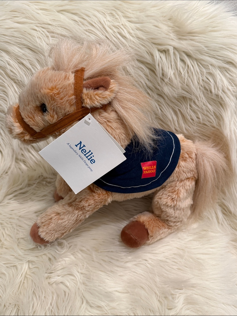 Nellie Wells Fargo Tan Plush Horse Pony Stuffed Animal Toy‎ 2015 NWT Plushie